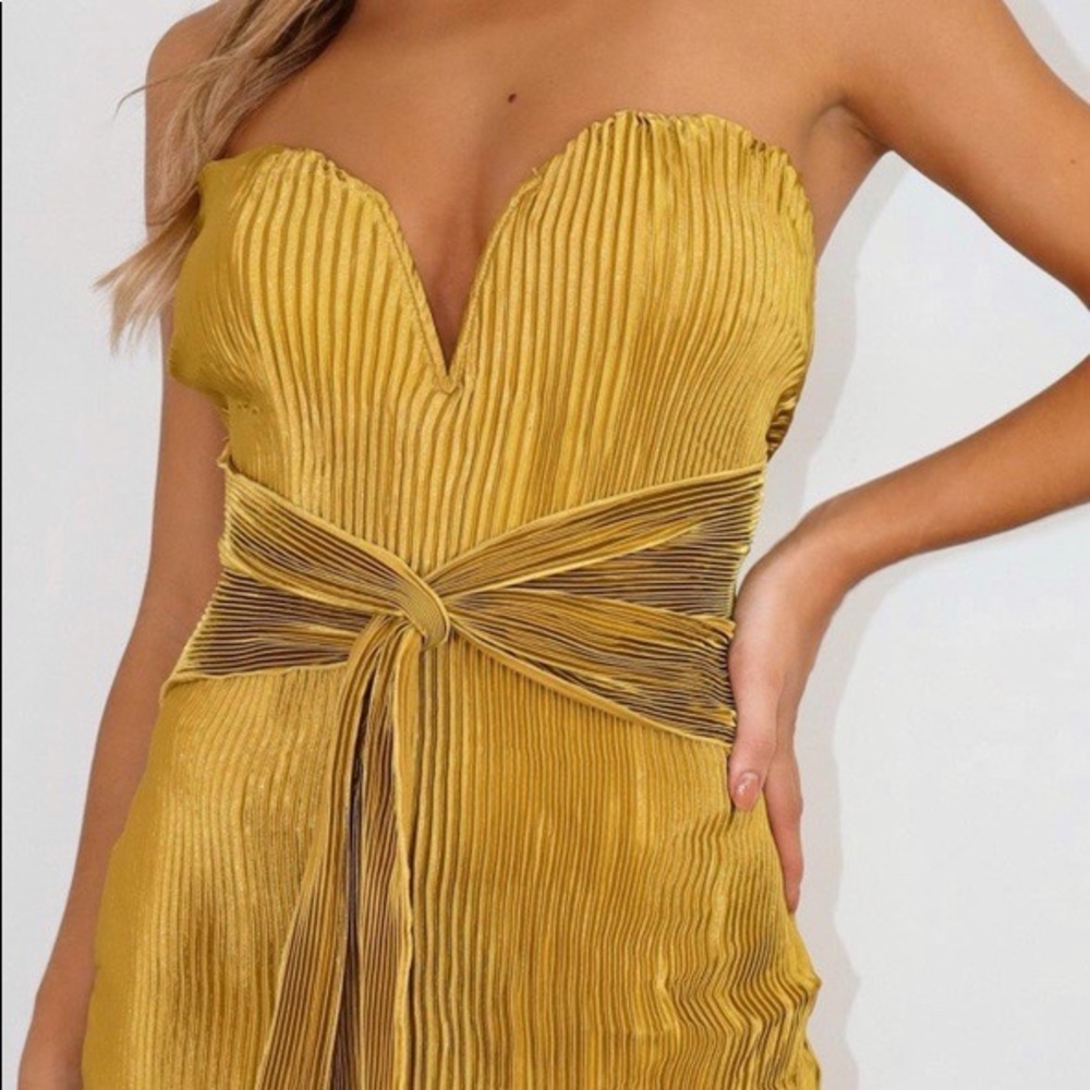 Chartreuse cocktail dress